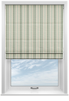 Emily Bond Cornish Stripe, Fern - Twist&Fit Roman Blind